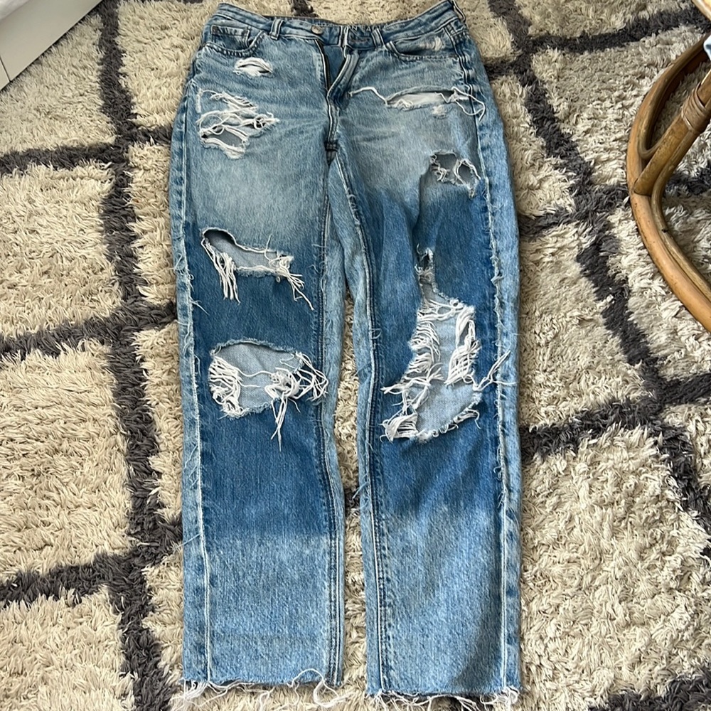 American eagle mom jeans size 0 regular